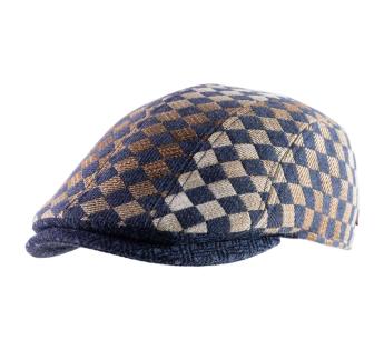 Casquette plate carreaux Ezio